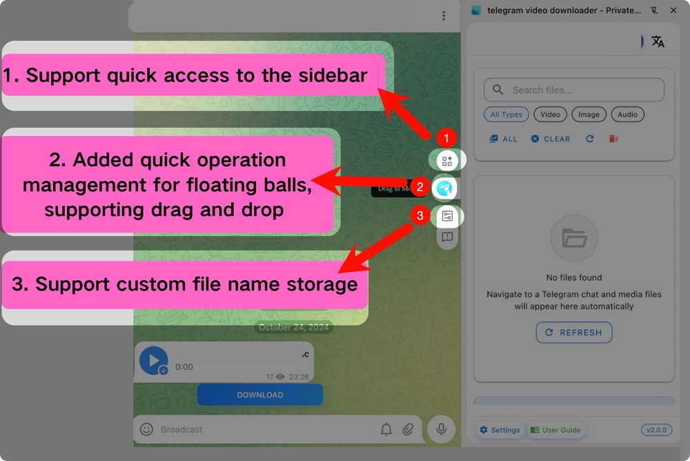 Sidebar Quick Access Function